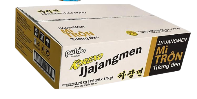 Mì trộn tương đen Koreno Jjajangmen 2.76kg 24 gói