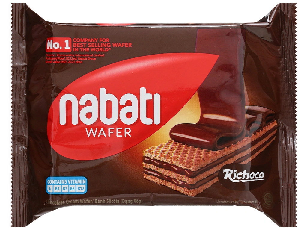 Bánh xốp nhân socola Nabati gói 50g