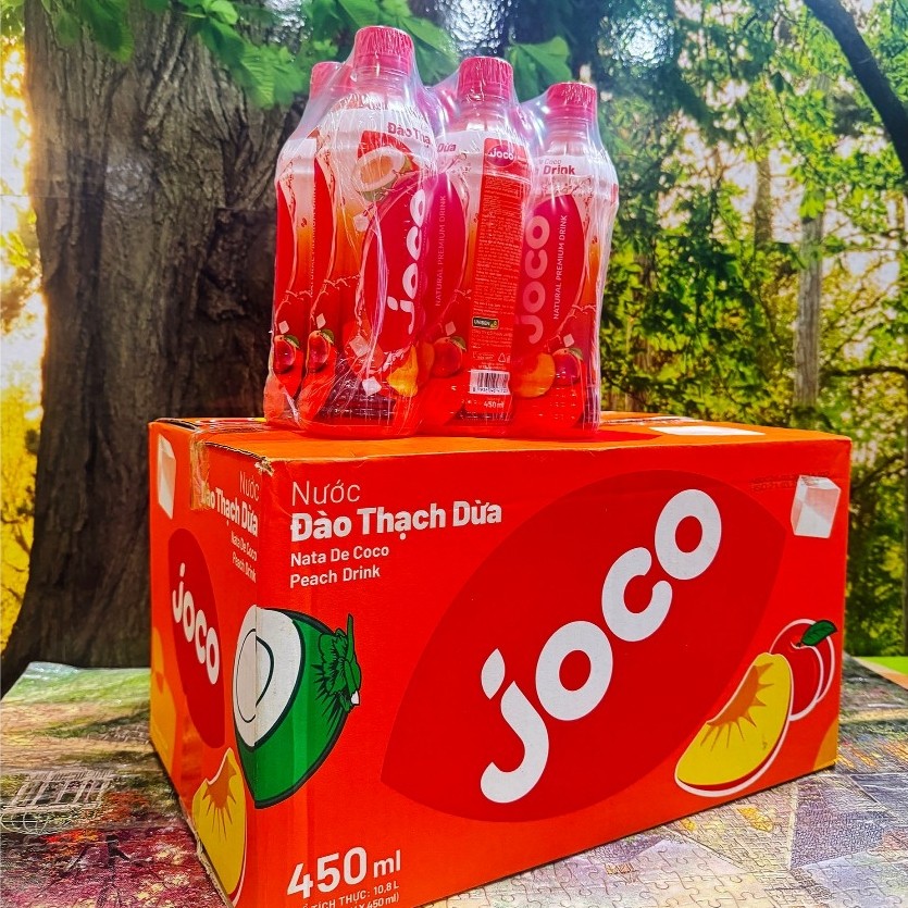 Nước Đào Thạch Dừa Joco - Thùng 24 Chai X 450ml