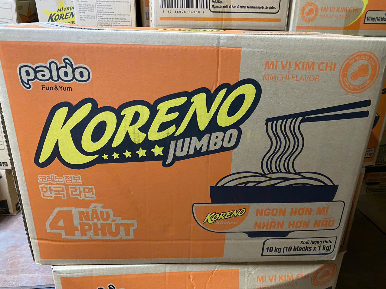 Mì nấu Jumbo Koreno vị kim chi gói 1kg