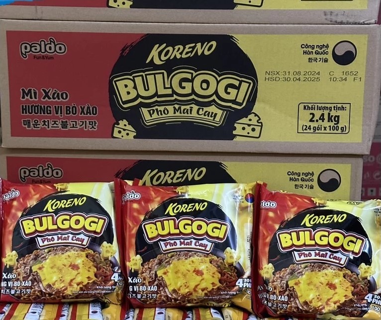 Mì Trộn Hương Vị Bò Xào Phô Mai Cay Koreno Bulgogi 24gói x 100g