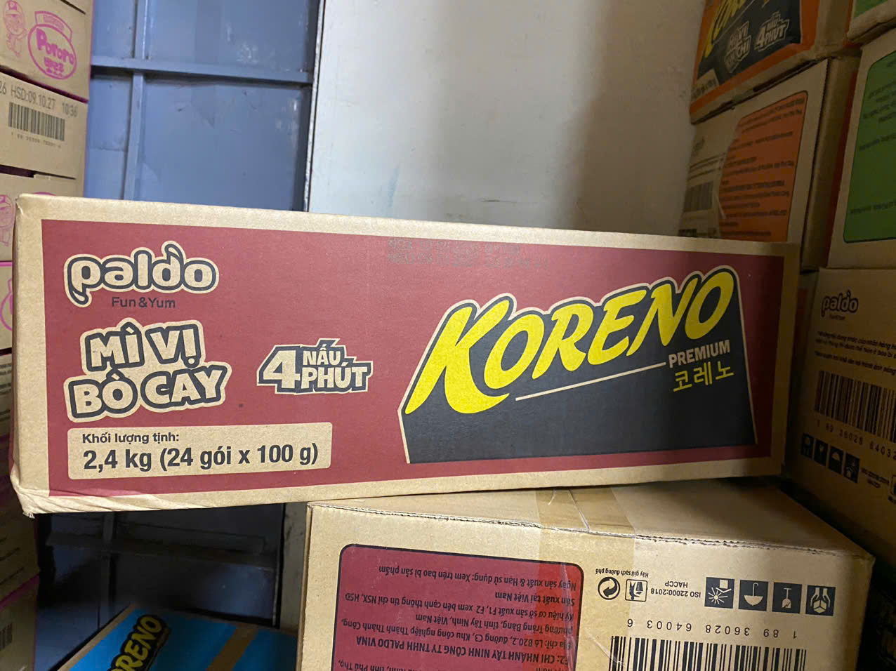 Mì Koreno Vị Bò Cay 24 Gói 100G