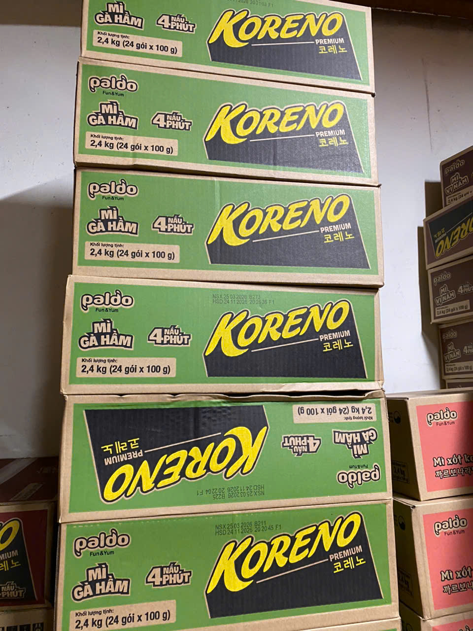Mì Koreno Premium Gà Hầm 24 gói 100g