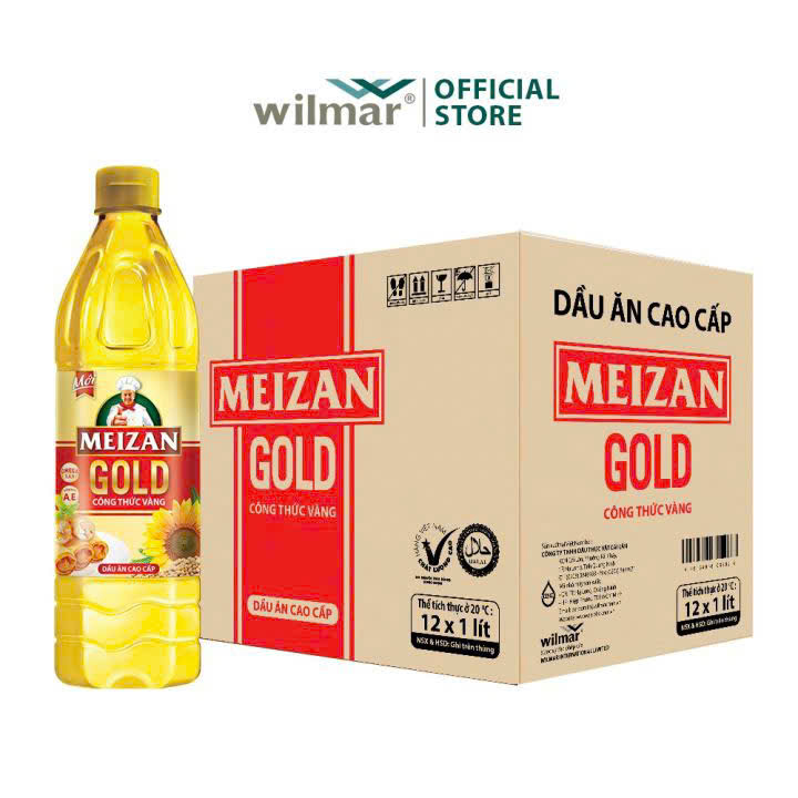 Dầu Ăn Dầu ăn Meizan Gold - Thùng 12 chai x 1L