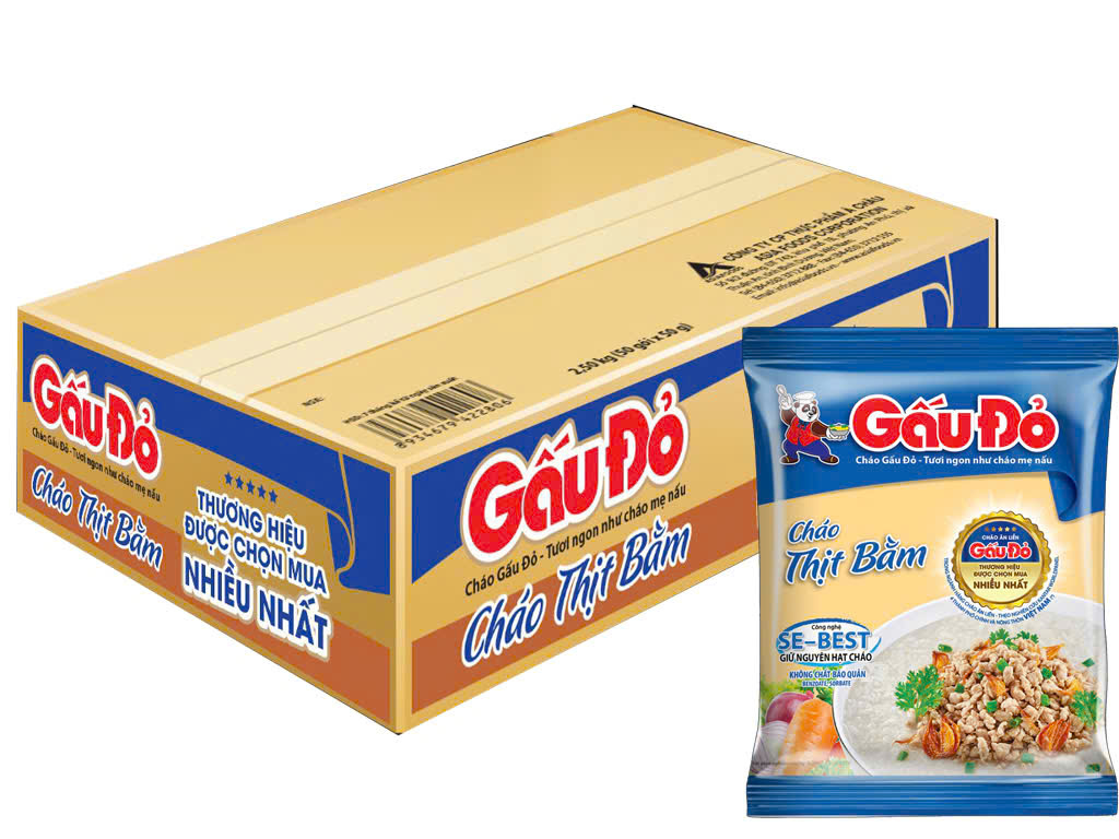 CHÁO GẤU ĐỎ THỊT BẰM