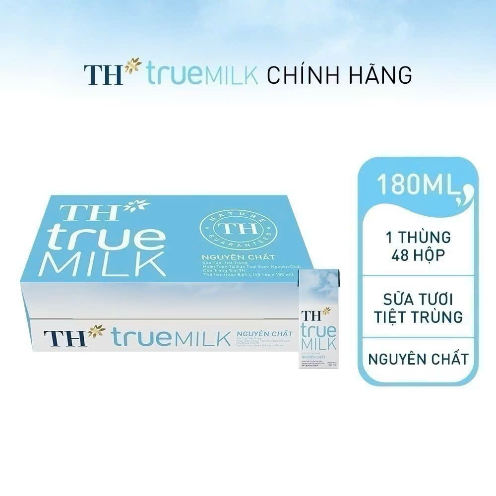 sữa Th 180 ml nguyên chất