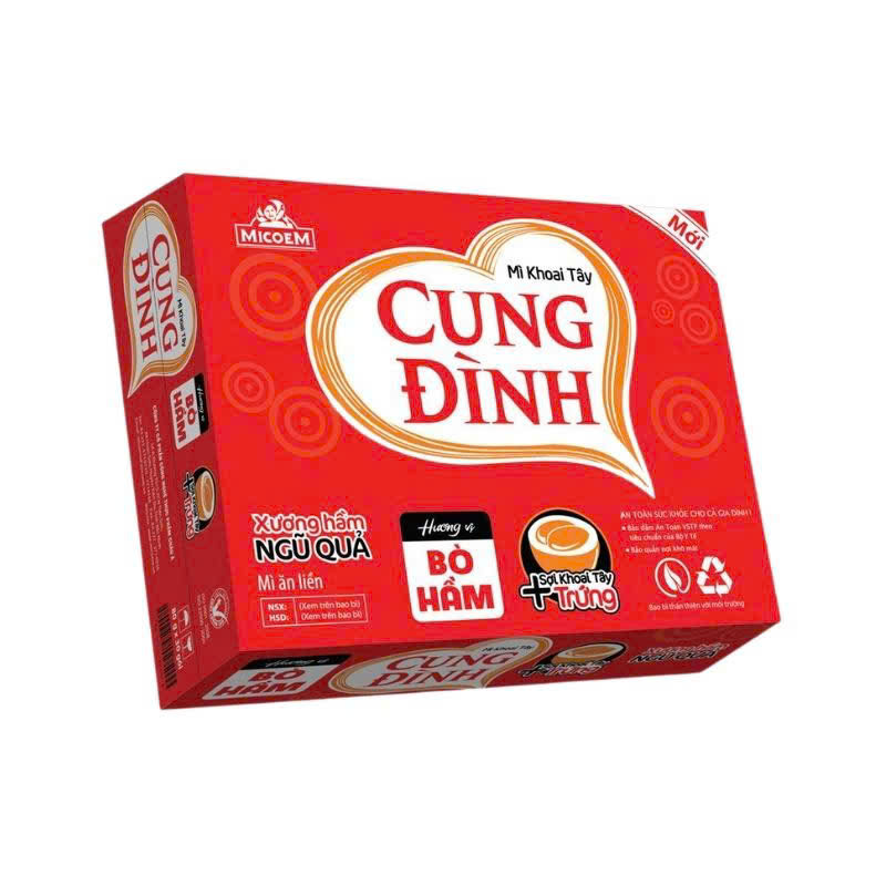 Mì Cung Đình bò hầm - Thùng 30 gói x 80g