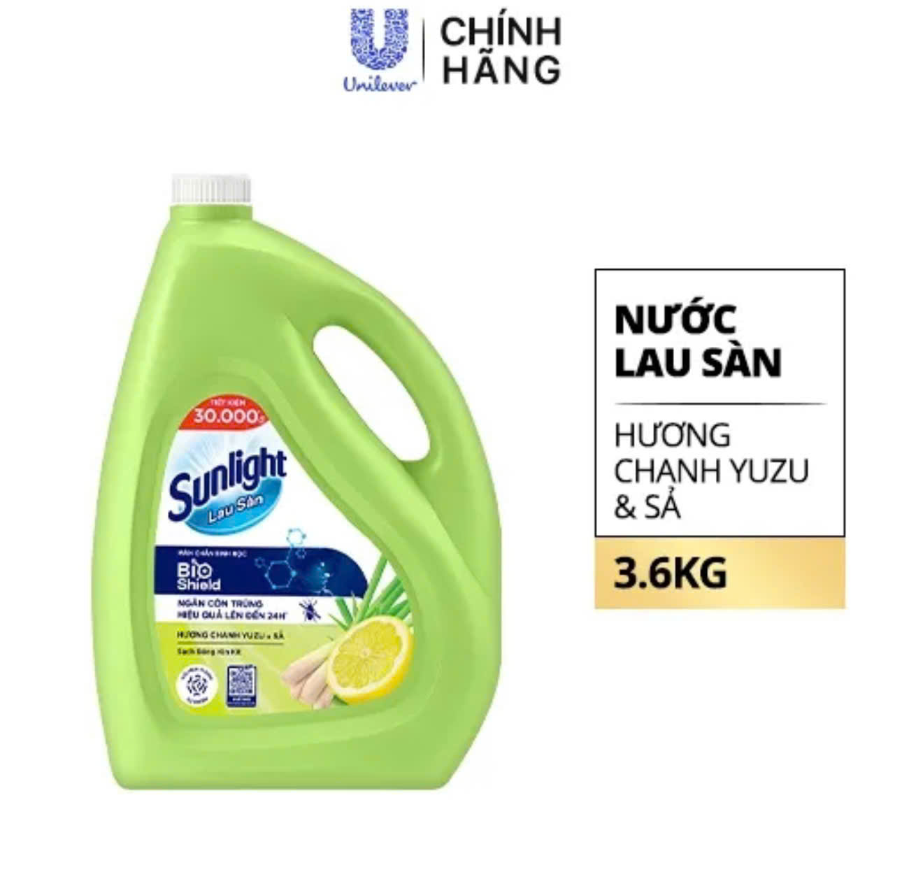 nước lau sàn  sunlight 3.6 kg màu xanh -3 can