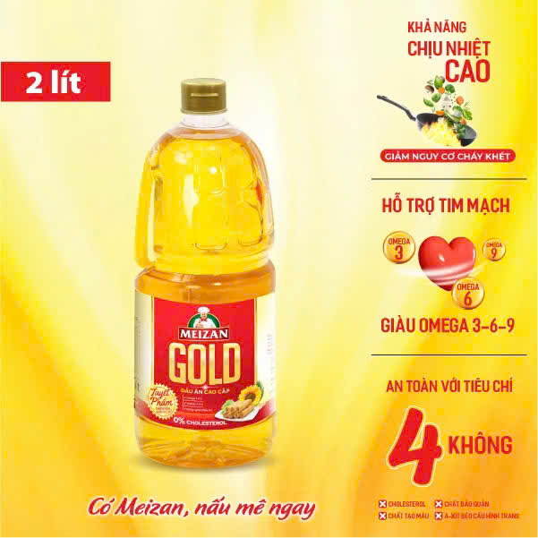 Dầu Ăn Dầu ăn Meizan Gold - Thùng 12 chai x 2l