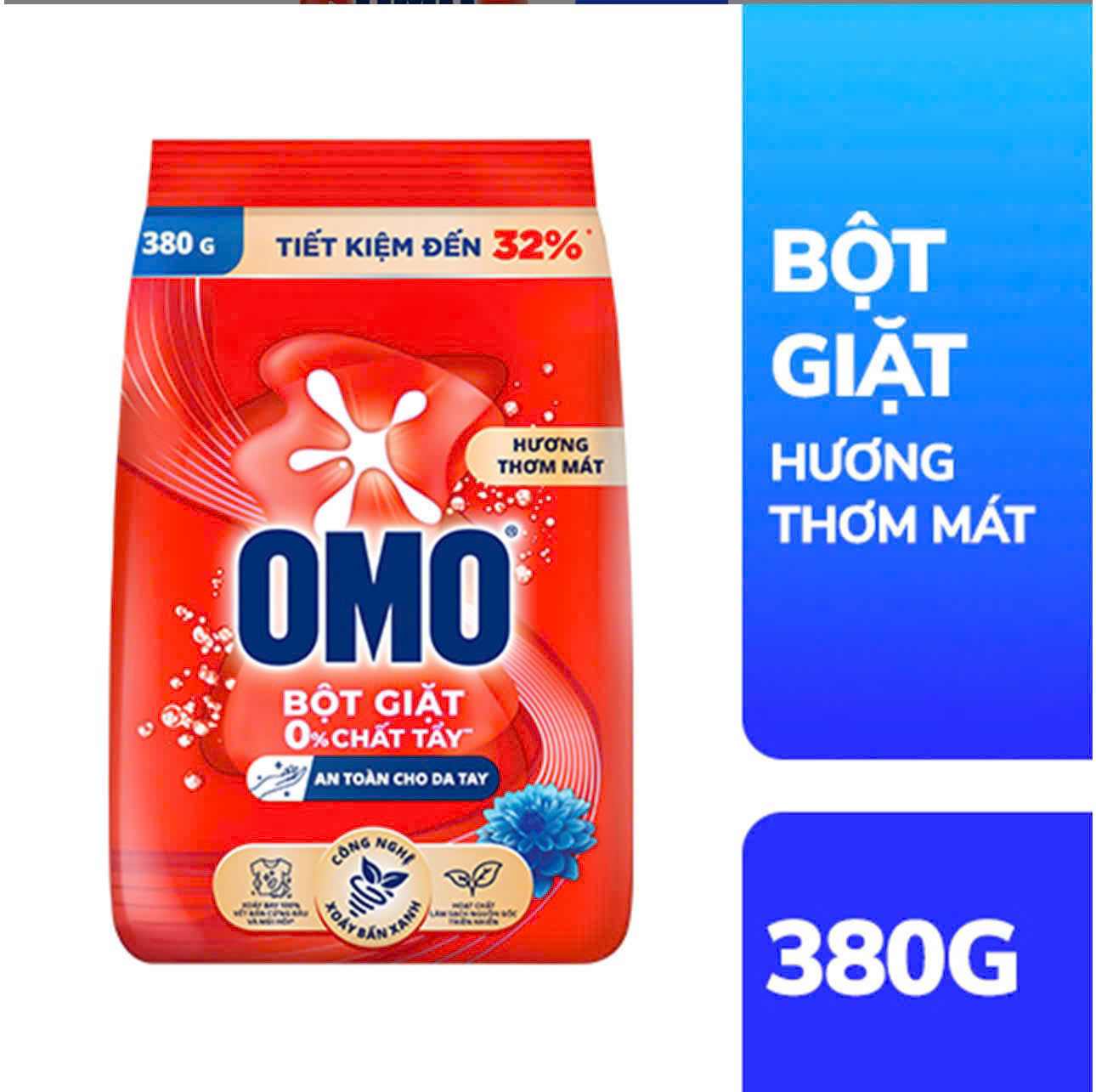 OMO BỘT GIẶT ĐỎ HƯƠNG THƠM MÁT 380G /36G